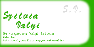 szilvia valyi business card